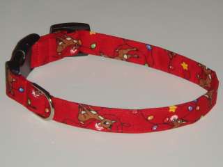 Rudolph the Red Nosed Reindeer Christmas Dog Collars  