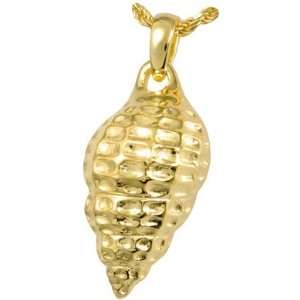  Gold plated Cremation Jewelry Sea Shell