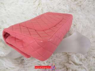 Authentic CHANEL Pink Lambskin Valentine Limited Edition Medium Flap 