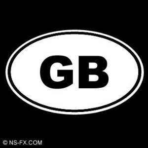GB   Great Britain   Country Code Vinyl Decal Sticker  Vinyl Color 