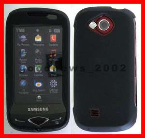   Verizon Samsung U370   Black Rubberized Hard Case Phone Cover  