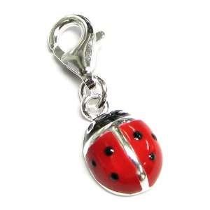  Queenberry (Free S/H) Sterling Silver Red Black Lady Bug 