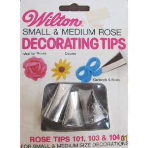   Wilton Small & Medium ROSE Decorating Tips Pack of 3