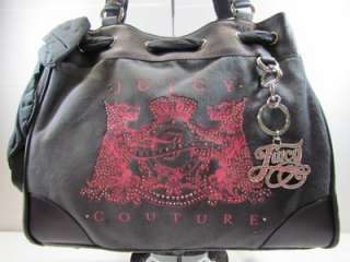 Juicy Couture Gray Tophat Scottie Bling Daydreamer Tote Handbag Purse 