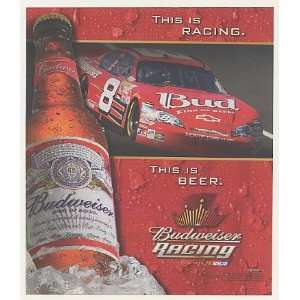  2007 Budweiser Beer NASCAR Dale Earnhardt Jr #8 Car Print 