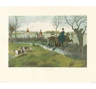 MY LADY LEADS G D Rowlandson HANDCOLORED HUNT PRINT  