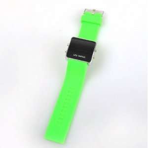 Fashion Sport Style LED Digital Date Lady Men Wrist Watch Green 