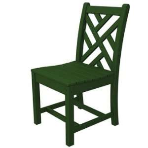  Polywood Chippendale Dining Side Chair Pair in Green