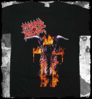 Morbid Angel   Flaming Goat Head t shirt death metal  
