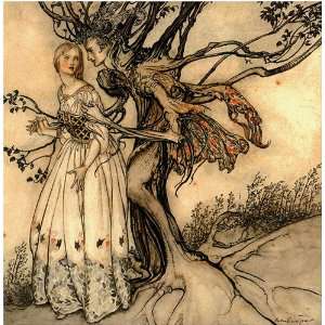  6 x 4 Greetings Card Arthur Rackham The Old Woman In The 