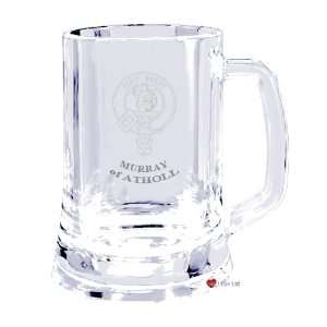  Murray Of Atholl Clan Crest 500ml Engraved Glass Tankard 