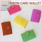 Ribbon Card Wallet Case Sleeve Kawaii Simple Design Business & Credit 