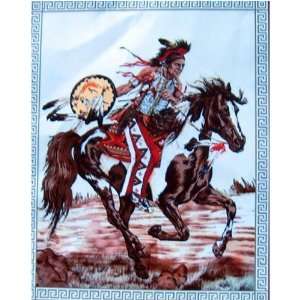 Queen Size Indian Running Horse Korean Mink Blanket