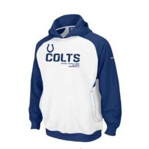 Mens Indianapolis Colts White Sideline Performance Hooded Sweatshirt 