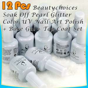   Nail Art Tips Soak Off UV Gel Polish w/Top & Base Gel Set G283  