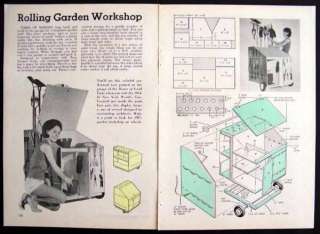 Rolling Garden Workshop Cart HowTo Build PLANS  