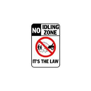  3x6 Vinyl Banner   No Idling Zone Its The Law Everything 