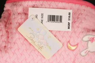 RENE ROFE Plush PINK BABY BLANKET   embroidered   NWT  