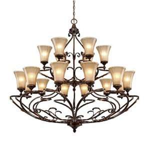  Golden Lighting 4002 18L RSB Loretto 18 Light Chandelier 