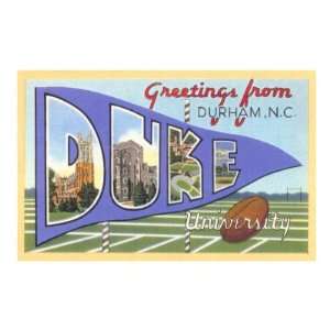   Greetings from Duke University, North Carolina , 4x3