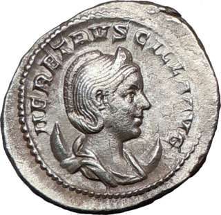 Herennia Etruscilla 250AD Rare Authentic Silver Roman Coin PUDICITIA 