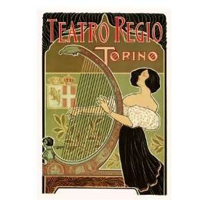   Torino Theatre Royal de Turin Opera House, c.1898 Giclee Poster Print