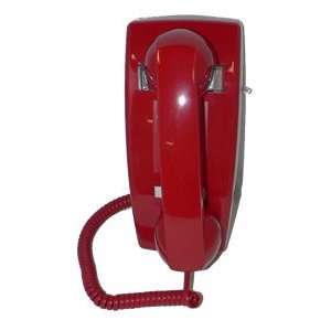    255447 Vba Ndl No Dial Wall Phone Red by Cortelco Electronics
