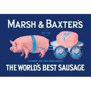  Vintage Art Marsh and Baxters Worlds Best Sausage 