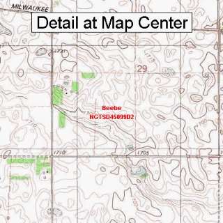 USGS Topographic Quadrangle Map   Beebe, South Dakota (Folded 