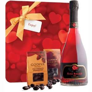  A Romantic Evening with Rosa Regale & Godiva Gift Set 