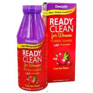 Detoxify Herbal Cleansers Ready Clean for Women, Cran Tea Flavored 16 
