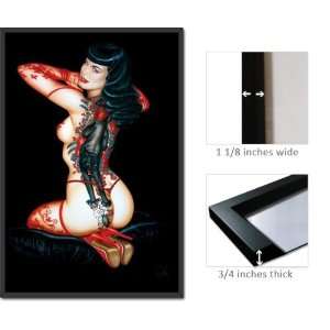  Framed Bettie Page Tattoo Poster Sexy Pin Up