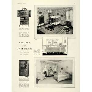   Rooms Furnishings Bille Burke   Original Print Article