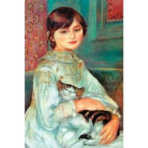  Jilie Manet with Cat 24X36 Giclee Paper