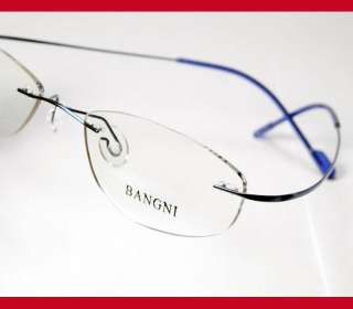 Womens rimless titanium eyeglass frames optical BLUE  