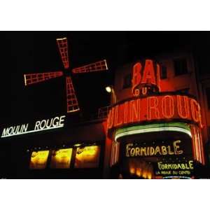 Moulin Rouge Theatre Paris Beautiful PAPER POSTER measures 34 x 24 