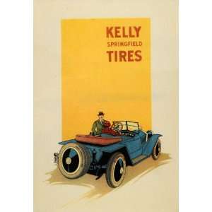 1919 Ad Kelly Springfield Tires Automobile Parts Car   Original Print 