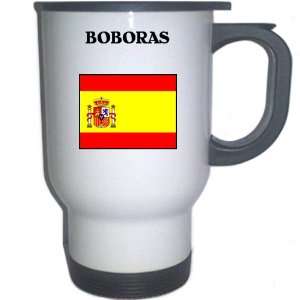  Spain (Espana)   BOBORAS White Stainless Steel Mug 