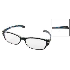   Black Clear Plastic Full Frame Clear Lens UV Protection Plain Glasses