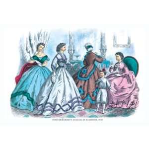  Mme. Demorests Mirror of Fashions, 1840 #10 24X36 Giclee 