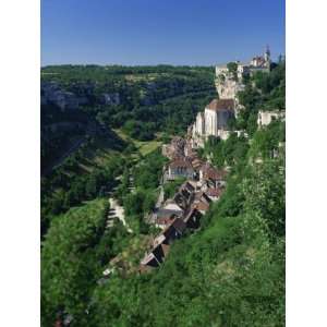  Town and Church Overlook a Green Valley at Rocamadour, Lot 