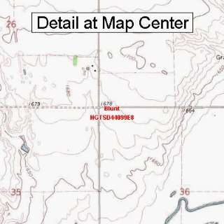  USGS Topographic Quadrangle Map   Blunt, South Dakota 