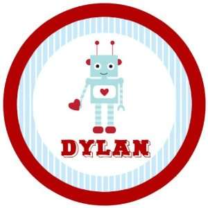  Robot Love Personalized Melamine Plate