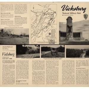  Civil War Map Vicksburg National Military Park and Vicksburg 