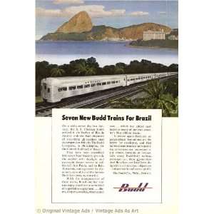  1950 Budd Seven new budd trains for Brazil Vintage Ad 