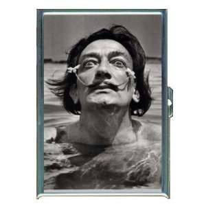SALVADOR DALI YOUNG BLACK AND WHITE ID Holder Cigarette Case Wallet 