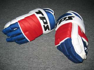 BRAND NEW TPS Pro Stock HGT Hockey Gloves Red/White/Blue 15 New York 