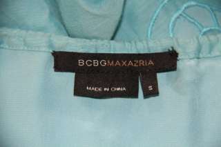 PRETTY New BCBG MAXAZRIA Blue Cutout Detailed SLEEVELESS SUMMER DRESS 