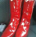 Faryl Robin FARYLROBIN Red Patent Leather Boots Ladies Size 8, Texas 