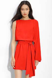 Haute Hippie One Sleeve Silk Dress Red Size xs $400  